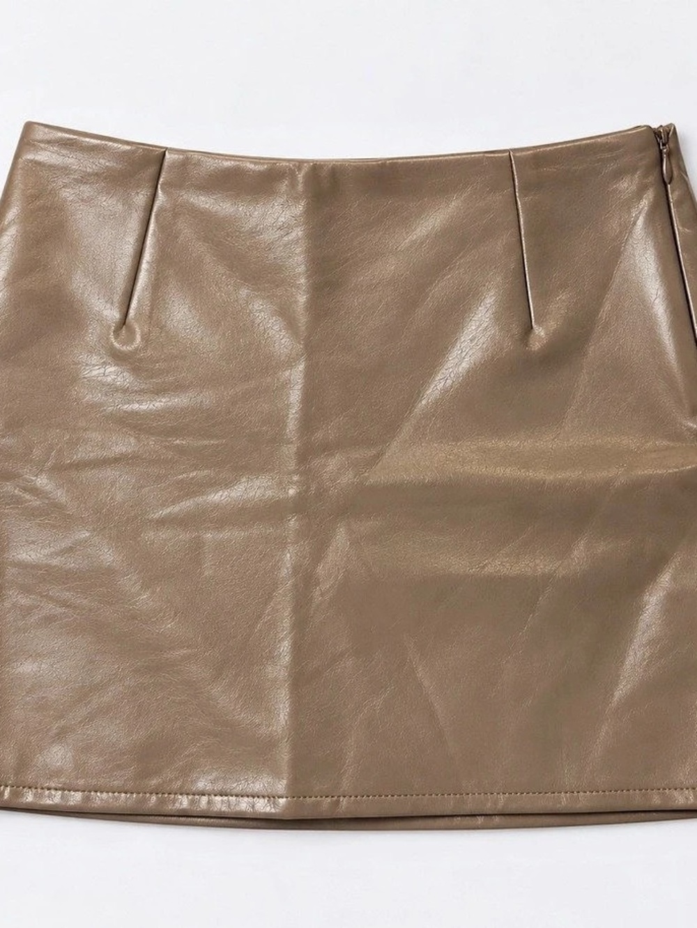 Forever 21 Women's Faux Leather Mini Skirt Brown Taupe
Size M Y2K Fall - Picture 4 of 8